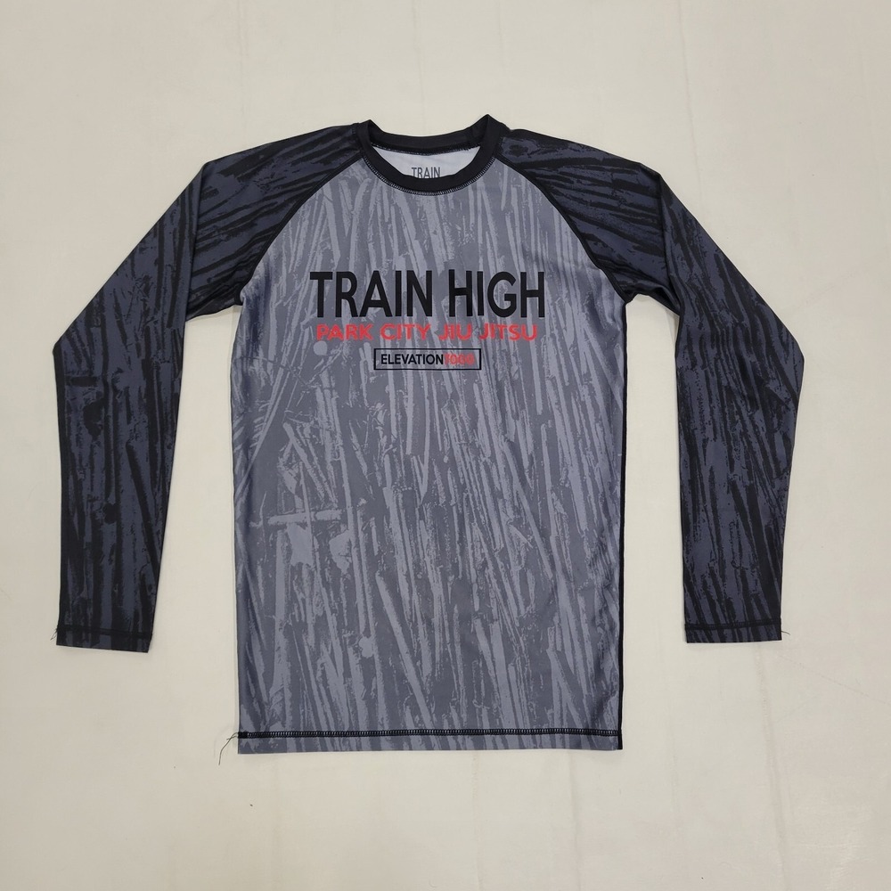 Train High Park City Jiu‎ Jitsu Rashguard Men's Medium Adult Long Sleeve MMA BJJ